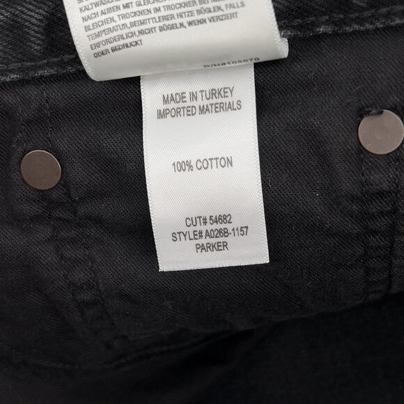 AGOLDE Parker Vintage Cutoff Denim Shorts Black Vortex Size 26 - Picture 4 of 5